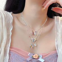 Load image into Gallery viewer, Creative Colorful Silver Butterfly Necklace Colorful Rhinestone Summer Collar Chain Women Jewelry Accessories
