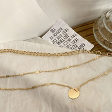 Load image into Gallery viewer, Three Layer Coin Pendant Alloy Chain Collarbone Chain Creative Retro Simple Gold Multi-layer Necklace Choker Women Jewelry
