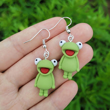 Load image into Gallery viewer, Cartoon Butterfly Cloud Little Duck Earrings Pendant Drop Glazed Mushroom Earrings Children's Cartoon Children's Fun Earrings
