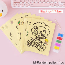 Load image into Gallery viewer, Creative Cartoon Kids DIY Color Sand Painting Art Creative Drawing Toys Sand Paper Art Crafts Toy
