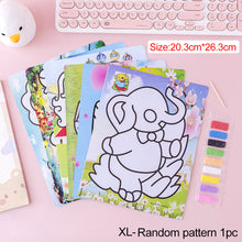 Load image into Gallery viewer, Creative Cartoon Kids DIY Color Sand Painting Art Creative Drawing Toys Sand Paper Art Crafts Toy

