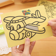 Load image into Gallery viewer, Creative Cartoon Kids DIY Color Sand Painting Art Creative Drawing Toys Sand Paper Art Crafts Toy
