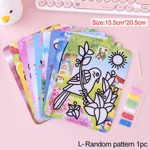 Load image into Gallery viewer, Creative Cartoon Kids DIY Color Sand Painting Art Creative Drawing Toys Sand Paper Art Crafts Toy
