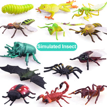 Load image into Gallery viewer, Simulated Wild Animal Insects Set Figurine Beetles Spiders Mantis Longicorn Prank Educational Toy Model Action Figure Children's Toy

