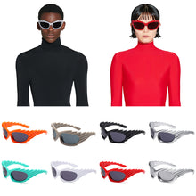 Load image into Gallery viewer, Hedgehog Styling Riding Sunglasses UV400 Full Frame Sports Glasses Y2K Personality Funny Cat Eye Sunglasses
