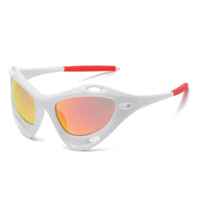Load image into Gallery viewer, Large Frame Cat Eye Personality Hollowed Out Cycling Glasses Fashion Y2K Men Women Street Shot Sunglasses UV400 Driving Sports Fishing Protective Glasses
