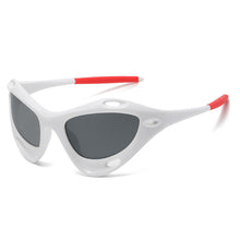 Load image into Gallery viewer, Large Frame Cat Eye Personality Hollowed Out Cycling Glasses Fashion Y2K Men Women Street Shot Sunglasses UV400 Driving Sports Fishing Protective Glasses
