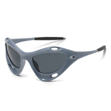 Load image into Gallery viewer, Large Frame Cat Eye Personality Hollowed Out Cycling Glasses Fashion Y2K Men Women Street Shot Sunglasses UV400 Driving Sports Fishing Protective Glasses
