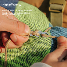 Load image into Gallery viewer, Multifunctional Small Fish Bone Buckle Outdoor Tent Wind Rope Buckle String Adjustment Linker Connector Stainless Steel Extender Knot Tie
