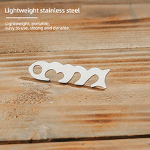 Load image into Gallery viewer, Multifunctional Small Fish Bone Buckle Outdoor Tent Wind Rope Buckle String Adjustment Linker Connector Stainless Steel Extender Knot Tie
