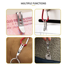 Load image into Gallery viewer, EDC Tactical Suspension Clip With Porous Compact UFO Extension Buckle Outdoor Multifunctional Mini Stainless Steel Quick-Hanging Keychain
