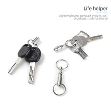 Load image into Gallery viewer, 1PC Quick Removal Key Ring Press Quick Release Split Design Double Head Female Keychain Outdoor Activity Gadgets

