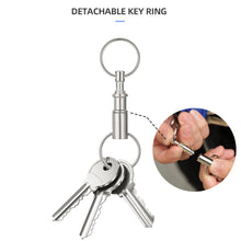 Load image into Gallery viewer, 1PC Quick Removal Key Ring Press Quick Release Split Design Double Head Female Keychain Outdoor Activity Gadgets
