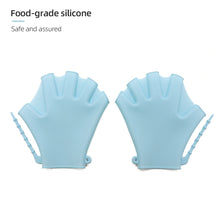 Load image into Gallery viewer, 1Pair Silicone Swimming Gloves Fitness Waterproof Training Mitten Anti-Cut Hand Webbing Children Adult Swimming Diving Accessories
