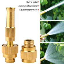 Load image into Gallery viewer, 2Pcs Car High Pressure Water Spray Gun Spray Nozzle Washing Machine Nozzle with Quick-connect Connector 3/4" or 1/2" Metal Brass Garden Hose Pipe
