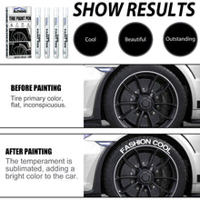 Load image into Gallery viewer, 4Pcs White Car Tire Paint Marker Pen Waterproof Marker Paint Cleaner Auto Rubber Tyre Paint Pen Metal Permanent For Car Grooming

