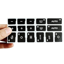 Load image into Gallery viewer, 16Keys Car Air Audio Condition AC Climate Control Button Stickers Decals Styling Decors For Audi A4 B6 B7 2000 - 2004
