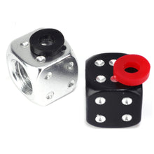 Load image into Gallery viewer, 4Pcs Aluminum Car Dice Wheel Stem Tyre Tire Wheel Stem Air Valve Dust Cap Cover for Truck Motocycle Bike
