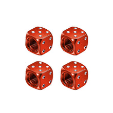 Load image into Gallery viewer, 4Pcs Aluminum Car Dice Wheel Stem Tyre Tire Wheel Stem Air Valve Dust Cap Cover for Truck Motocycle Bike
