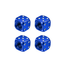 Load image into Gallery viewer, 4Pcs Aluminum Car Dice Wheel Stem Tyre Tire Wheel Stem Air Valve Dust Cap Cover for Truck Motocycle Bike
