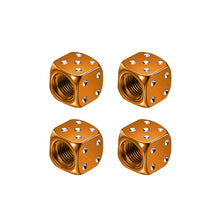 Load image into Gallery viewer, 4Pcs Aluminum Car Dice Wheel Stem Tyre Tire Wheel Stem Air Valve Dust Cap Cover for Truck Motocycle Bike
