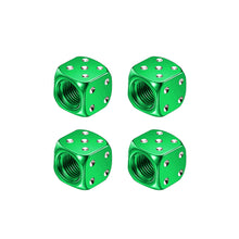 Load image into Gallery viewer, 4Pcs Aluminum Car Dice Wheel Stem Tyre Tire Wheel Stem Air Valve Dust Cap Cover for Truck Motocycle Bike
