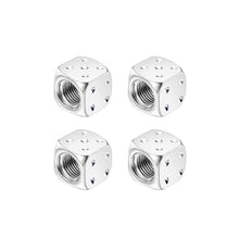 Load image into Gallery viewer, 4Pcs Aluminum Car Dice Wheel Stem Tyre Tire Wheel Stem Air Valve Dust Cap Cover for Truck Motocycle Bike
