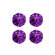 Load image into Gallery viewer, 4Pcs Aluminum Car Dice Wheel Stem Tyre Tire Wheel Stem Air Valve Dust Cap Cover for Truck Motocycle Bike
