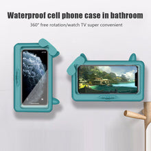 Load image into Gallery viewer, Bathroom Toilet Mobile Phone Holder Box Wall Mounted Bracket 6 Inch Phone Storage Case Waterproof Shower Watching Holder
