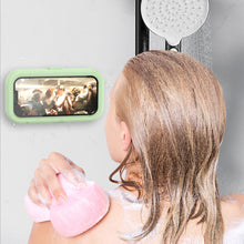 Load image into Gallery viewer, Waterproof Shower Phone Case 360° Rotation Adjustable Touch Screen Wall Mounted Phone Holder for Bathroom Kitchen
