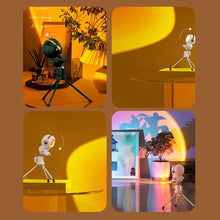Load image into Gallery viewer, Astronaut Sunset Sunset Light Rechargeable Internet Celebrity Photo Light Bedroom Small Night Light Atmosphere Light Decorative Table Lamp
