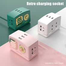 Load image into Gallery viewer, Creative Retro Socket Office Home Multi-Purpose With Led Light Belt Switch New Style Wiring Board Plug Row
