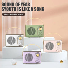 Load image into Gallery viewer, Bluetooth Audio Retro Mini Portable Wireless Card Car Speaker Desktop Audio
