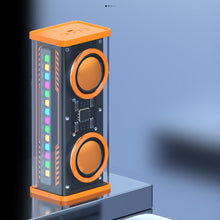 Load image into Gallery viewer, Transparent Mecha Bluetooth Speaker RGB Sound and Light Rhythm Subwoofer TWS Series Dual Speaker Smart Audio
