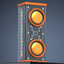 Load image into Gallery viewer, Transparent Mecha Bluetooth Speaker RGB Sound and Light Rhythm Subwoofer TWS Series Dual Speaker Smart Audio
