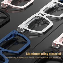 Load image into Gallery viewer, Creative Glasses Metal Notebook Heat Dissipation Aluminum Alloy Support Folding Bracket Computer
