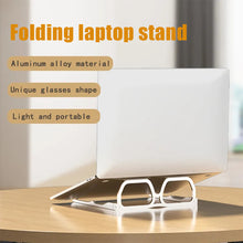 Load image into Gallery viewer, Creative Glasses Metal Notebook Heat Dissipation Aluminum Alloy Support Folding Bracket Computer
