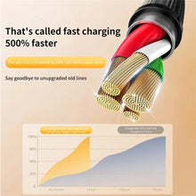 Load image into Gallery viewer, Three-In-One Charging Cable Three-Wire Car USB Android Head Data Cable One-To-Three Zinc Alloy Typec Fast Charging Cable
