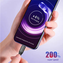 Load image into Gallery viewer, Three-In-One Charging Cable Three-Wire Car USB Android Head Data Cable One-To-Three Zinc Alloy Typec Fast Charging Cable
