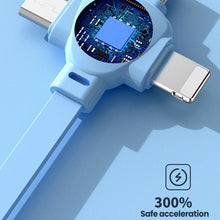 Load image into Gallery viewer, 120w Triangular Telescopic Three-In-One Charging Cable Suitable For Android Huawei Apple 6a Fast Charging Data Cable
