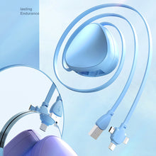 Load image into Gallery viewer, 120w Triangular Telescopic Three-In-One Charging Cable Suitable For Android Huawei Apple 6a Fast Charging Data Cable
