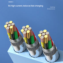 Load image into Gallery viewer, 120w Triangular Telescopic Three-In-One Charging Cable Suitable For Android Huawei Apple 6a Fast Charging Data Cable
