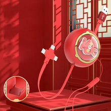 Load image into Gallery viewer, 3 in 1 Fast Charging Cable Retractable Cable For Micro Type C USB Charger
