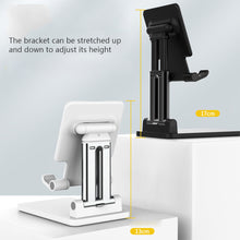 Load image into Gallery viewer, Folding Mobile Phone Tablet Bracket Liftable Lazy Double Rod Universal Live Mobile Phone Bracket
