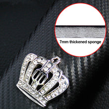 Load image into Gallery viewer, 30cm/50cm/75cm Carbon Fiber Leather Car Seat Belt Shoulder Cover Seat Belt Pad Car Styling Interior Seat Belt Cover Accessories with Crystal Crown
