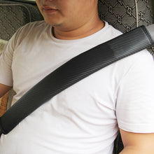 Load image into Gallery viewer, 30cm/50cm/75cm Carbon Fiber Leather Car Seat Belt Shoulder Cover Seat Belt Pad Car Styling Interior Seat Belt Cover Accessories with Crystal Crown
