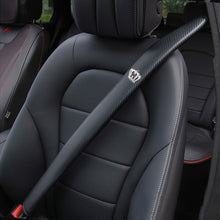 Load image into Gallery viewer, 30cm/50cm/75cm Carbon Fiber Leather Car Seat Belt Shoulder Cover Seat Belt Pad Car Styling Interior Seat Belt Cover Accessories with Crystal Crown
