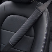 Load image into Gallery viewer, 30cm/50cm/75cm Carbon Fiber Leather Car Seat Belt Shoulder Cover Seat Belt Pad Car Styling Interior Seat Belt Cover Accessories with Crystal Crown
