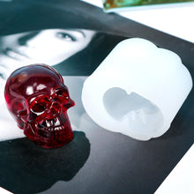 Load image into Gallery viewer, 1Pc DIY Skull Crystal Epoxy Resin Mold Skull Pendant Bracelet Necklace Silicone Mold Resin Mold Home Decoration Gifts
