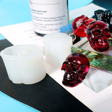 Load image into Gallery viewer, 1Pc DIY Skull Crystal Epoxy Resin Mold Skull Pendant Bracelet Necklace Silicone Mold Resin Mold Home Decoration Gifts
